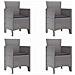 Sedia da Giardino 4 pcs Grigio chiaro 53 x 49 x 85 cm PP - Foto miniatura 1