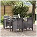 Sedia da Giardino 4 pcs Grigio chiaro 53 x 49 x 85 cm PP - Foto miniatura 2