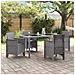 Sedia da Giardino 4 pcs Grigio chiaro 53 x 49 x 85 cm PP - Foto miniatura 3