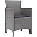 Sedia da Giardino 4 pcs Grigio chiaro 53 x 49 x 85 cm PP - Foto miniatura 4