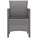 Sedia da Giardino 4 pcs Grigio chiaro 53 x 49 x 85 cm PP - Foto miniatura 6