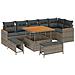 Set Divano da Giardino con cuscino 9 pcs Grigio Poly Rattan - Foto miniatura 1