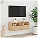 Mobile TV a Parete Rovere Sonoma 80x30x30 cm Legno Multistrato - Foto miniatura 3