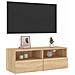 Mobile TV a Parete Rovere Sonoma 80x30x30 cm Legno Multistrato - Foto miniatura 5
