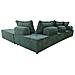 Stava Divano Angolare Componibile 4 Posti In Velluto Testurizzato Verde - Foto miniatura 2