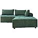 Stava Divano Angolare Componibile 4 Posti In Velluto Testurizzato Verde - Foto miniatura 4