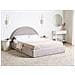 Letto Contenitore Ciniglia Mouzon 160 X 200 Cm Beige - Foto miniatura 1