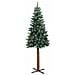Albero Di Natale Sottile Con Legno Vero E Neve Verde 210 Cm - Foto miniatura 2