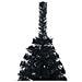 Albero di Natale artificiale con luci integrate Nero 150 cm PVC - Foto miniatura 7