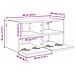 Unità per TV a Muro 4 pcs Rovere Nero Legno multistrato - Foto miniatura 9