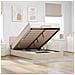 Pouf Letto con Materasso e LED Crema 140x190 cm - Foto miniatura 2