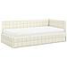 Struttura Letto Angolare con Materasso 2 pcs Crema Velluto - Foto miniatura 4