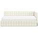 Struttura Letto Angolare con Materasso 2 pcs Crema Velluto - Foto miniatura 5