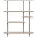 Libreria Rieti Asimmetrica A 5 Ripiani In Metallo Sabbia 118×31×139 Cm - Foto miniatura 1
