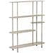 Libreria Rieti Asimmetrica A 5 Ripiani In Metallo Sabbia 118×31×139 Cm - Foto miniatura 2