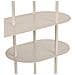 Libreria Rieti Asimmetrica A 5 Ripiani In Metallo Sabbia 118×31×139 Cm - Foto miniatura 4