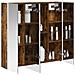 Mobiletto per specchio da bagno Rovere fumé 73.5 x 15.5 x 70 cm - Foto miniatura 3