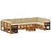 Set di divani da esterno con cuscino 8 pcs Naturale - Foto miniatura 1