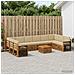 Set di divani da esterno con cuscino 8 pcs Naturale - Foto miniatura 2