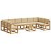 Set di divani da esterno con cuscino 11 pcs Bianco e Beige - Foto miniatura 1