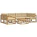 Set di divani da esterno con cuscino 5 pcs Bianco e Beige - Foto miniatura 1