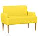 Loveseat con bottoni imbottiti Giallo Chiaro 116 x 67 x 81 cm - Foto miniatura 1