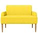 Loveseat con bottoni imbottiti Giallo Chiaro 116 x 67 x 81 cm - Foto miniatura 3