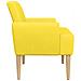 Loveseat con bottoni imbottiti Giallo Chiaro 116 x 67 x 81 cm - Foto miniatura 4