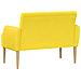 Loveseat con bottoni imbottiti Giallo Chiaro 116 x 67 x 81 cm - Foto miniatura 5