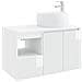 Set di mobili per il bagno 2 pz Bianco Lucido - Foto miniatura 1