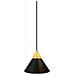 5 Lampadari Portalampada In Alluminio E Legno Pendente Sospensione E27 Nero Opaco - Foto miniatura 1