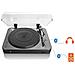 Giradischi con trasmissione a cinghia LBT-120BK 33 e 45 Giri / min con USB e Bluetooth - Colore Nero  - Foto miniatura 2