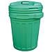 Bidone Con Coperchio A Vite Pattumiera Differenziata Verde D. 500xh620 Cm 70lt - Foto miniatura 2