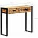 Tavolo Consolle 90x30x75 Cm In Legno Massello Di Mango - Foto miniatura 7
