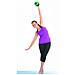 Ginnastica Standard Unlacquered Ball, Unisex, Turquoise, 300 G - Foto miniatura 3
