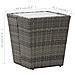 Tavolino Grigio 41,5x41,5x43 Cm In Polyrattan E Vetro Temperato - Foto miniatura 5