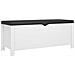 Contenitore con Cuscino Bianco 105x40x45cm Legno Multistrato - Foto miniatura 2