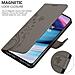 Custodia Compatibile Con Oneplus Nord Ce 5g In Grigio Fiore - Coperchio Protettivo In Design Floreale Con Chiusura Magnetica, Funzione Stand E Slot Per Carte - Foto miniatura 4