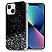 Cadorabo Custodia Compatibile Con Apple Iphone 13 Mini In Nero Con Glitter - Coperchio Protettivo In Silicone Tpu Flessibile Con Glitter Scintillanti - Foto miniatura 1
