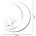 Applique A Led Luna Luce E Stella Luce Bianca Lampada Lumetto Stile Moderno 11w - Foto miniatura 2
