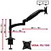 Dm551x2 Supporto Da Scrivania Monitor 15” - 27” Staffa Supporto Monitor / Schermo Con Braccio Estensore Regolazione A Molla Morsetto Tavolo Vesa Max 100 X 100mm Struttura In Aluminio Portata 8kg - Foto miniatura 4