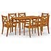 Set Da Pranzo Per Giardino 7 Pz In Legno Massello Di Acacia - Foto miniatura 2