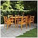 Set Da Pranzo Per Giardino 7 Pz In Legno Massello Di Acacia - Foto miniatura 1