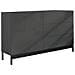 Credenza Sebastiano, Madia Da Cucina A 1 Anta E 3 Cassetti, Buffet Da Soggiorno, 100% Made In Italy, Cm 110x40h47, Antracite Lucido - Foto miniatura 2