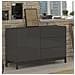 Credenza Sebastiano, Madia Da Cucina A 1 Anta E 3 Cassetti, Buffet Da Soggiorno, 100% Made In Italy, Cm 110x40h47, Antracite Lucido - Foto miniatura 4