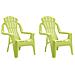Sedie Giardino 2pz Bambini Verdi 37x34x44cm Pp Aspetto In Legno - Foto miniatura 2