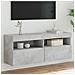 Mobile Tv A Parete Con Luci Led Grigio Cemento 100x30x40 Cm - Foto miniatura 1
