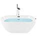 Vasca Idromassaggio Freestanding Con Led Nevis 170 X 80 Cm Bianco - Foto miniatura 2