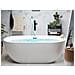 Vasca Idromassaggio Freestanding Con Led Nevis 170 X 80 Cm Bianco - Foto miniatura 1