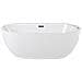Vasca Idromassaggio Freestanding Con Led Nevis 170 X 80 Cm Bianco - Foto miniatura 6